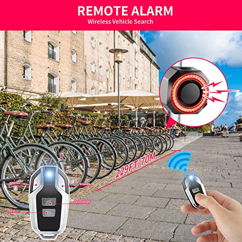 Bicycle Horn Bike Alarm Smart Bike Tail Light Rear Bike Light Waterproof Rechargeable Antitheft Alarm H6363