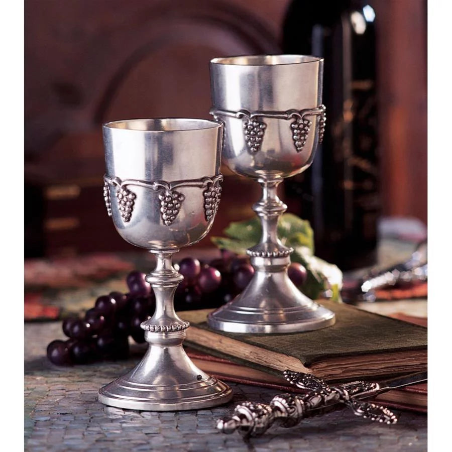 Pewter Goblets Set of Two J95063