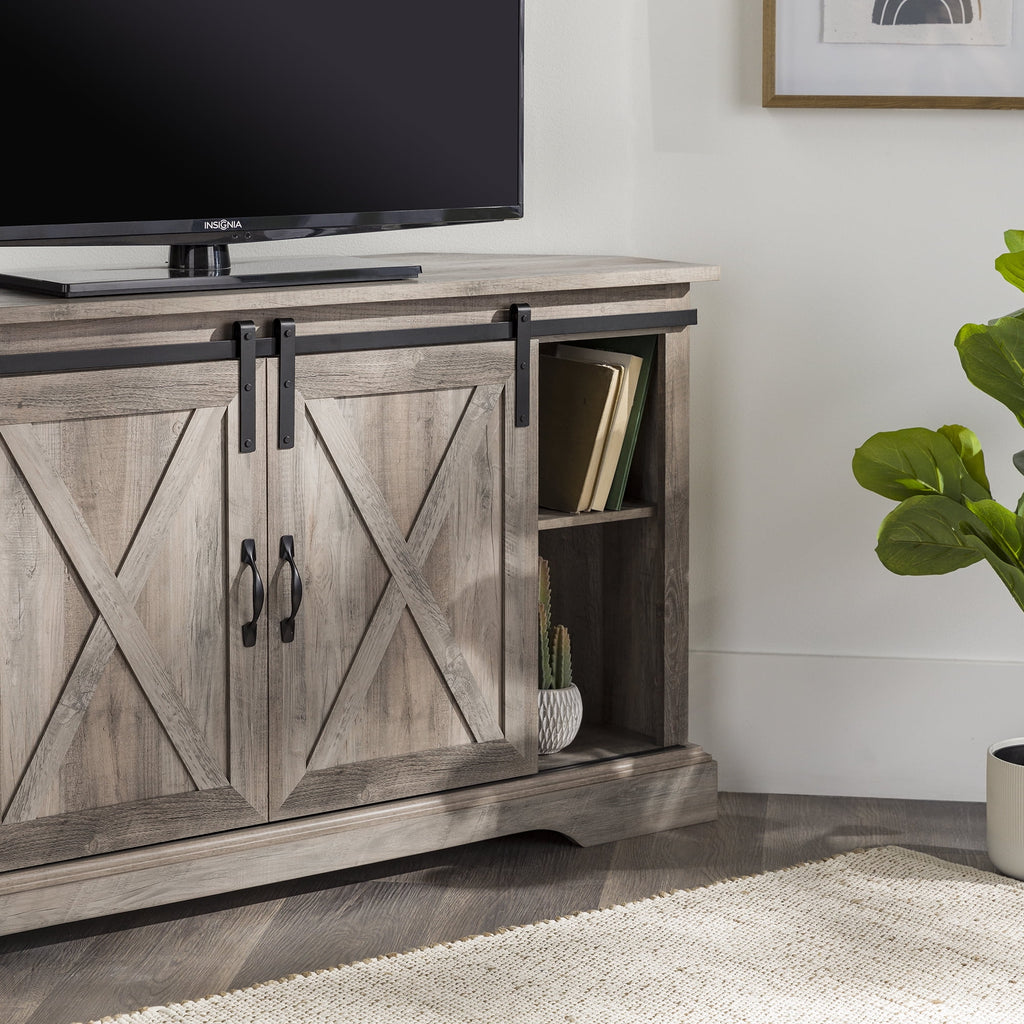 White Oak Corner TV Stand G825