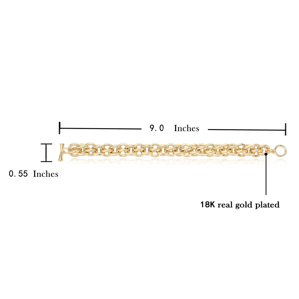 Chunky Link Bracelet 18K Gold-plated X34511