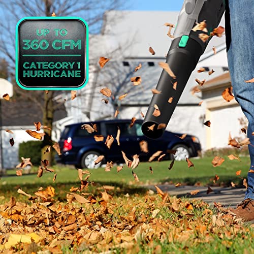 20V Cordless 350 CFM 85 MPH Variable Speeds Leaf Blower with 4.0Ah Battery & Fast Charger L43944