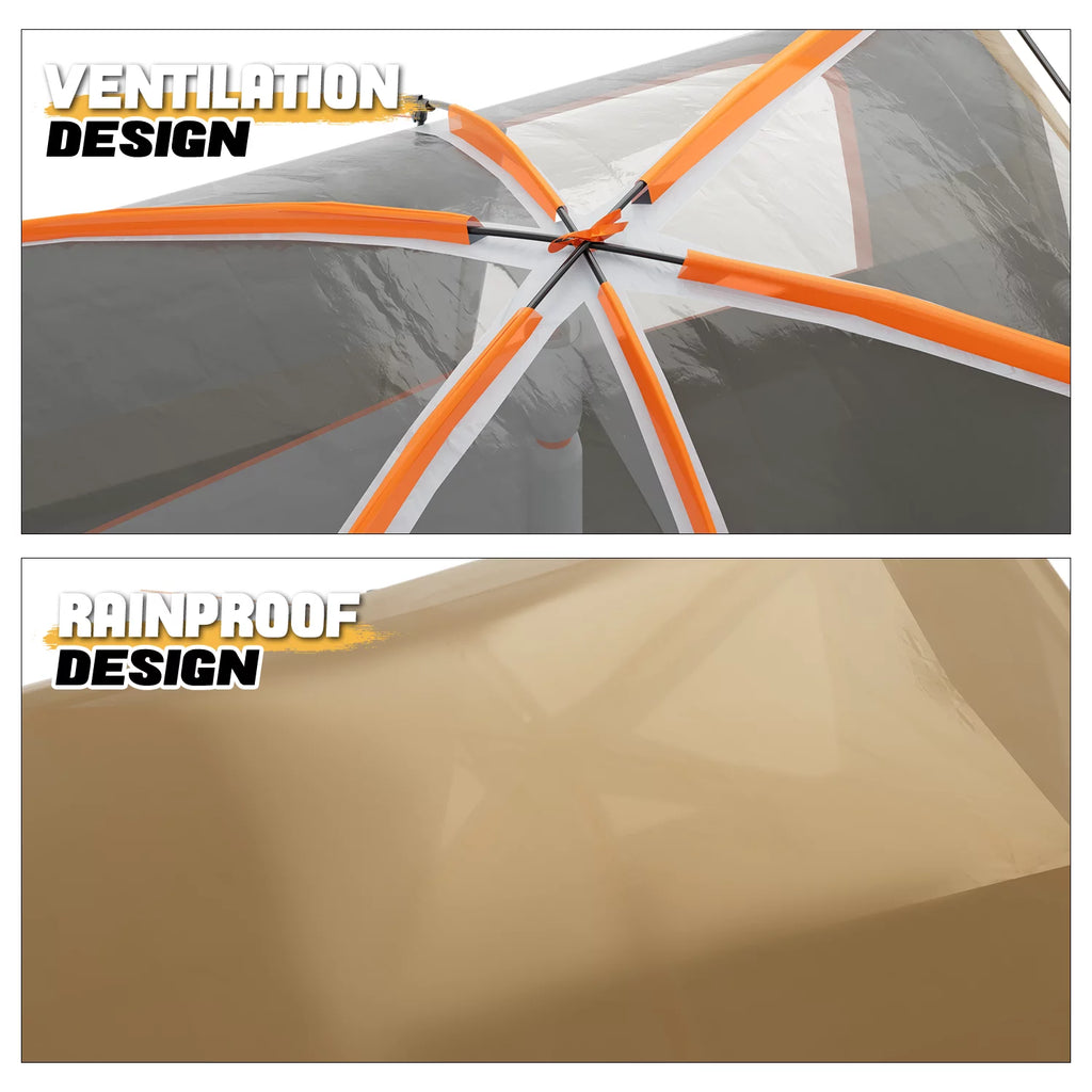 Extra Large 5-8 Person Waterproof Double Layer Cabin Tent V502687