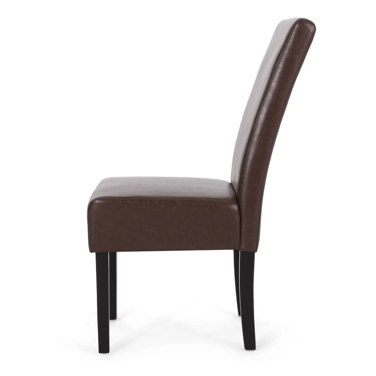 Faux Leather Dining Chairs Set of 6 Dark Brown N205