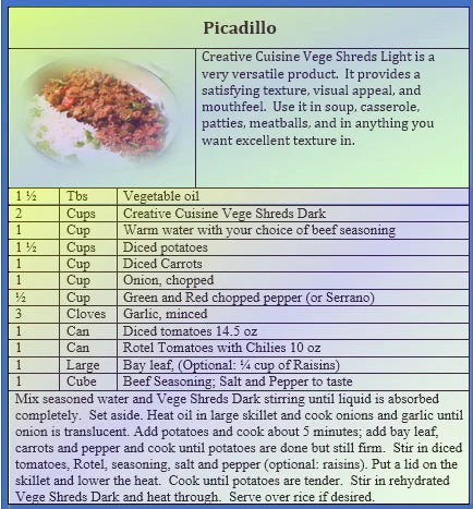Shredded Dark Veggie Meat 6-7 oz C5460
