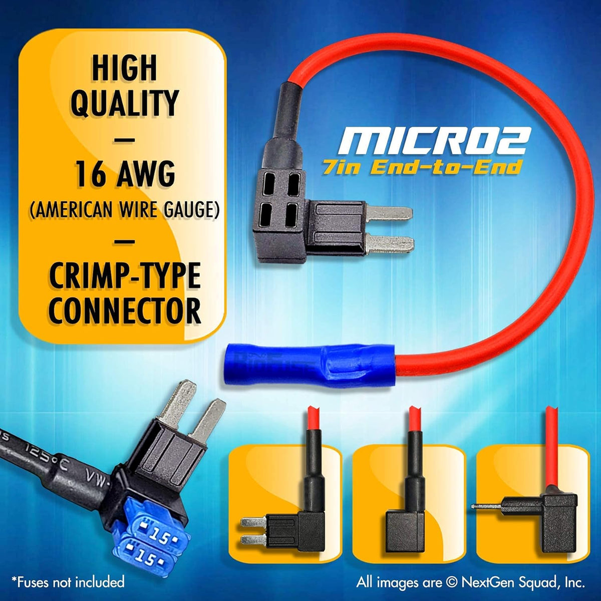 12V Micro2 50 Piece Add-a-Circuit Car Fuse Tap and Holders Pack U492127
