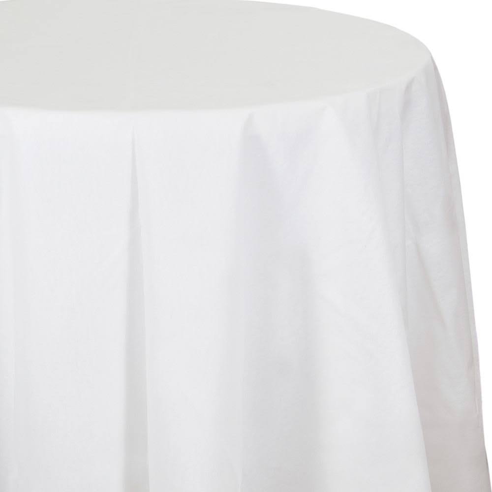 White Round Tablecover Case of 12 E55065