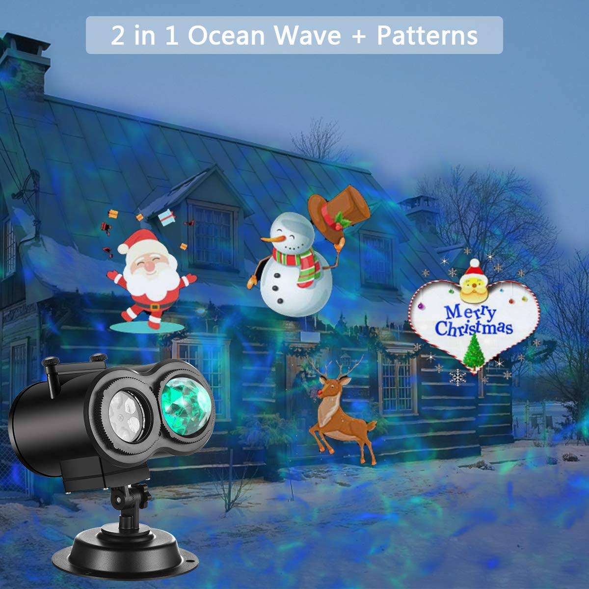 Ocean Wave Christmas Projector Lights X307