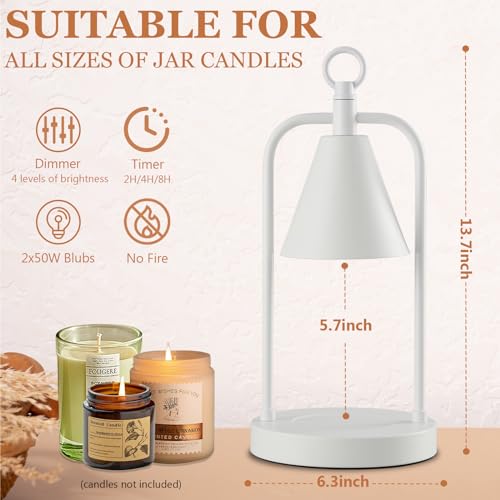 Gold with Black Electric Candle Warmer Lamp with Timer and 2 Bulbs U3798