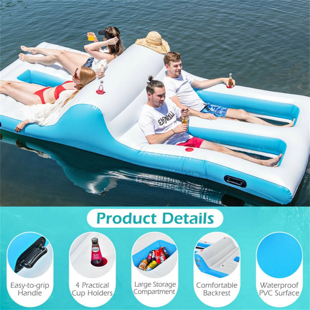 Floating 4 Person Inflatable Lounge Raft M163