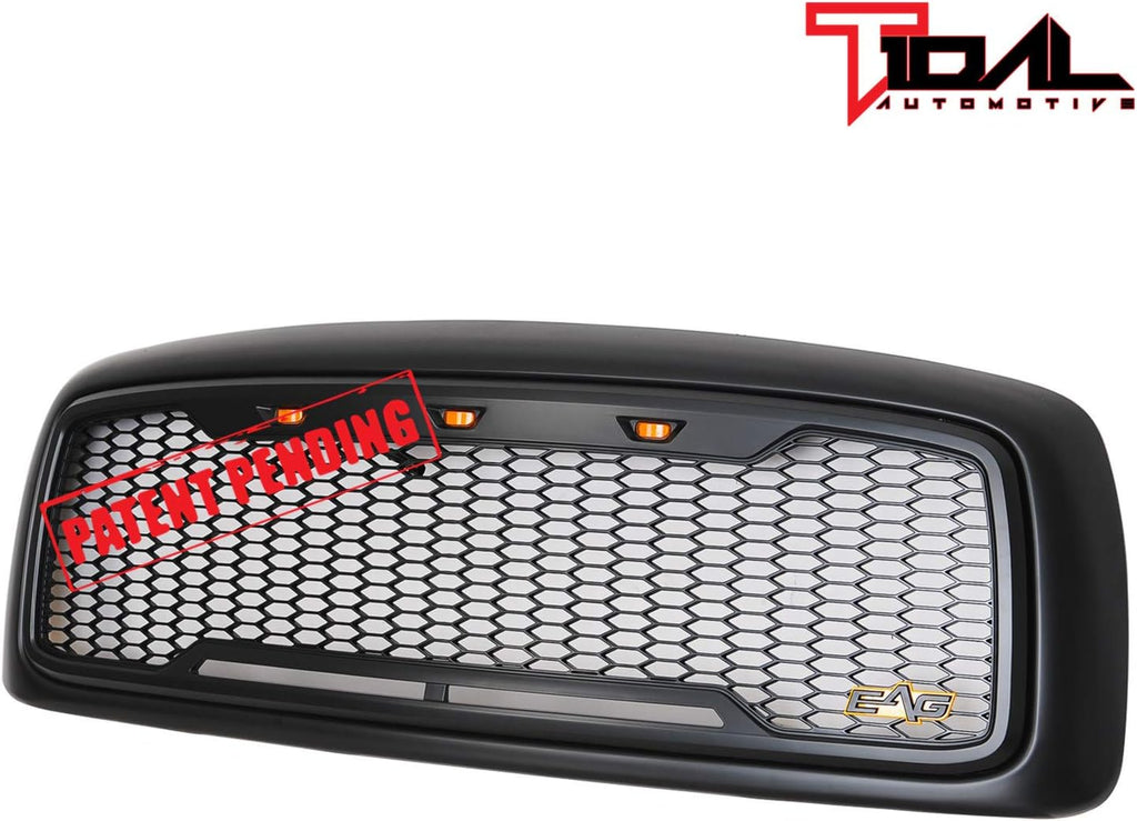 Matte Black ABS Upper Grille with LED Front Grille K8257