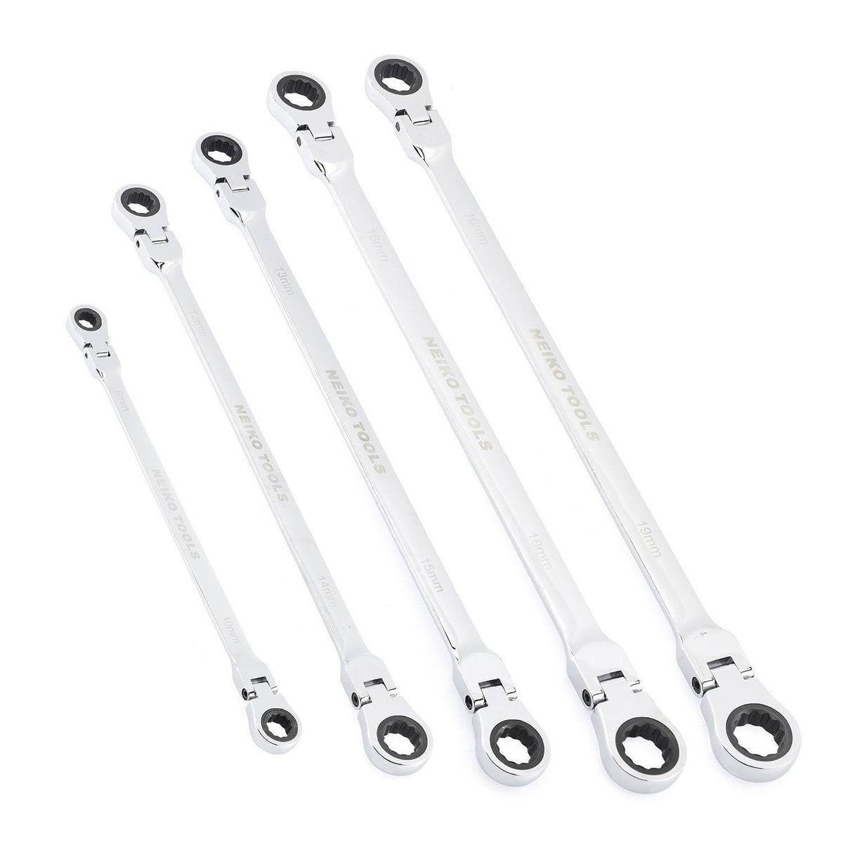 5 PC Metric Flexible Head Ratcheting Wrench Set Q4913