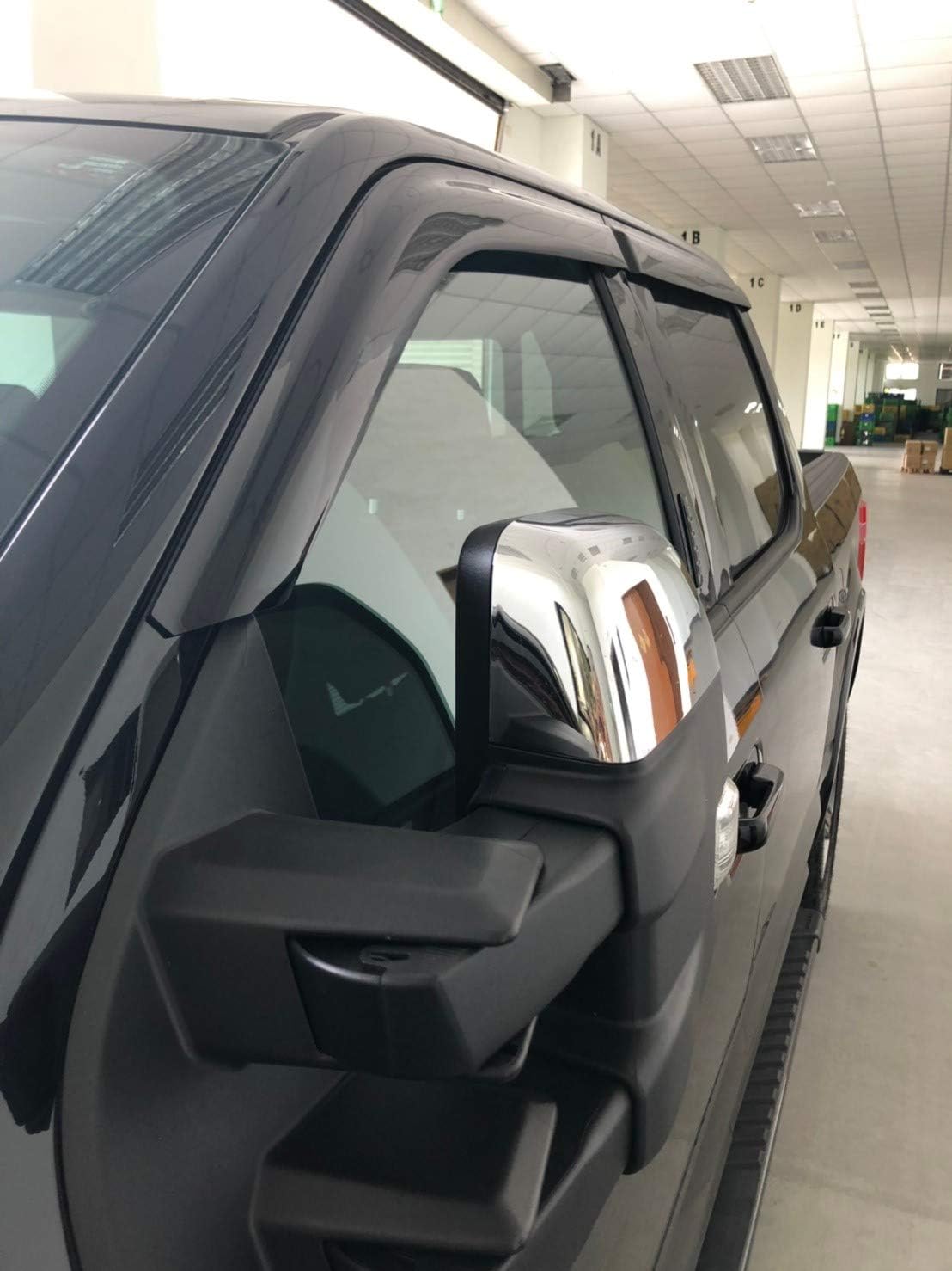 Dark Tinted Tape-On Side Window Vent Visor Deflectors Rain Guards Pack of 2 A8020