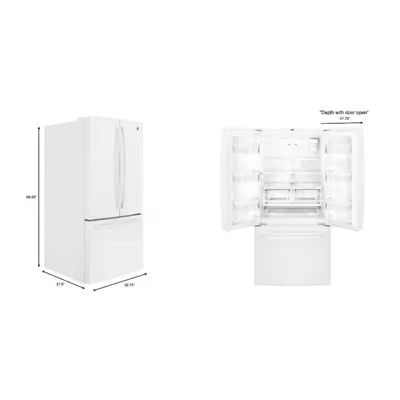 24.7 cu. ft. French Door Refrigerator in White J9210