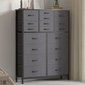 Rustic Brown 18 Drawer Fabric Dresser B88424