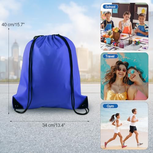 Blue Drawstring Backpack Bags Bulk B29739