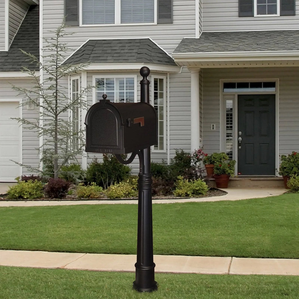 Curbside Mailbox with Ashland Mailbox Post Unit U810823