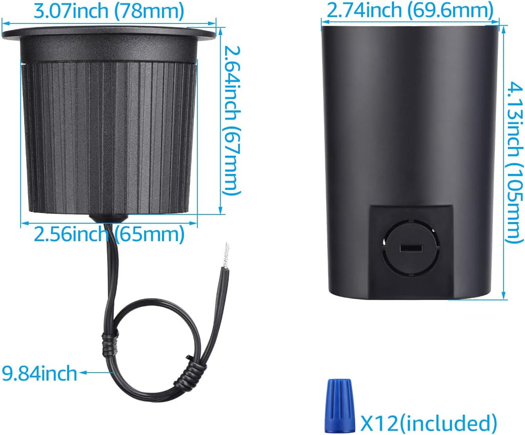 Black 7W LED Well Light, Pack of 6 H449661