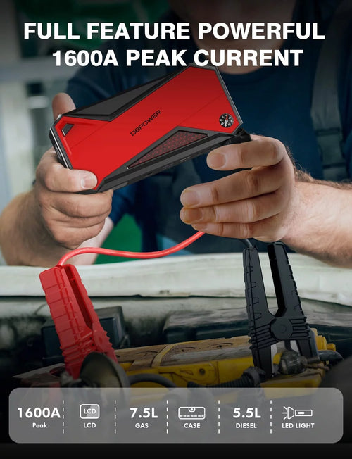 1600A Peak 18000mAh Portable Car Jump Starter K342918