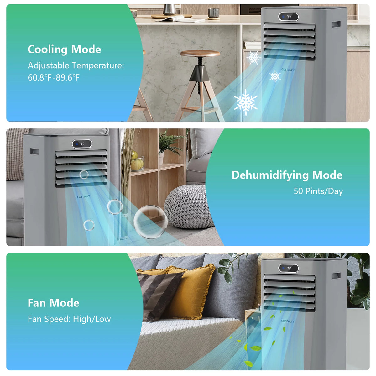6000 BTU Portable Air Conditioner White U4401