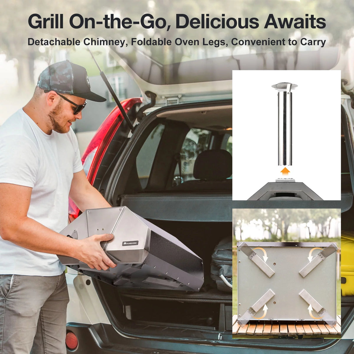 13 Multi-Fuel Pellet Fired Pizza Oven with Pizza Stone Q8042