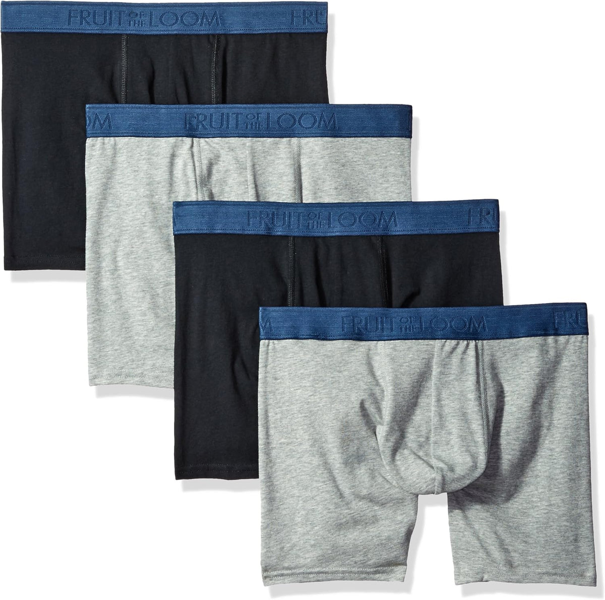 Cotton Stretch Boxer Brief Pack of 4 Black Heather X-Large W488823