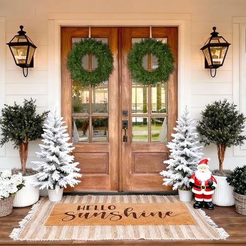 22 Inch Artificial Cedar Wreath L12644