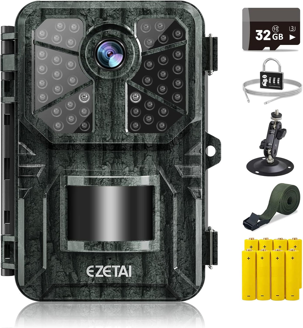 1520P 20MP Mini Trail Camera with Night Vision Motion Activated IP66 Waterproof Pack of 2 E4177