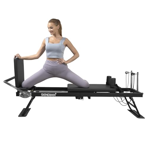 Foldable Pilates Reformer Machine with Springs R40871