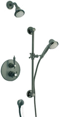 Chrome Thermostatic Shower System with Two Way Diverter and Slide Bar Kit B204749