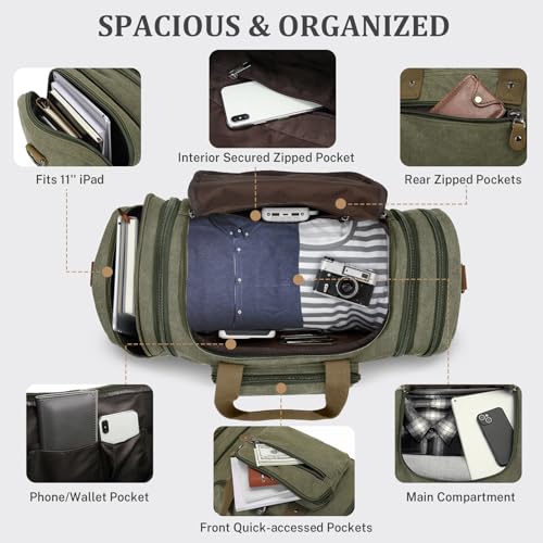 Canvas Duffle Bag 50L Expandable (Gray) Z33663