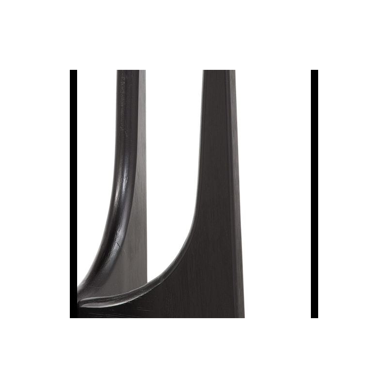 Black Wood Round End Table H38072
