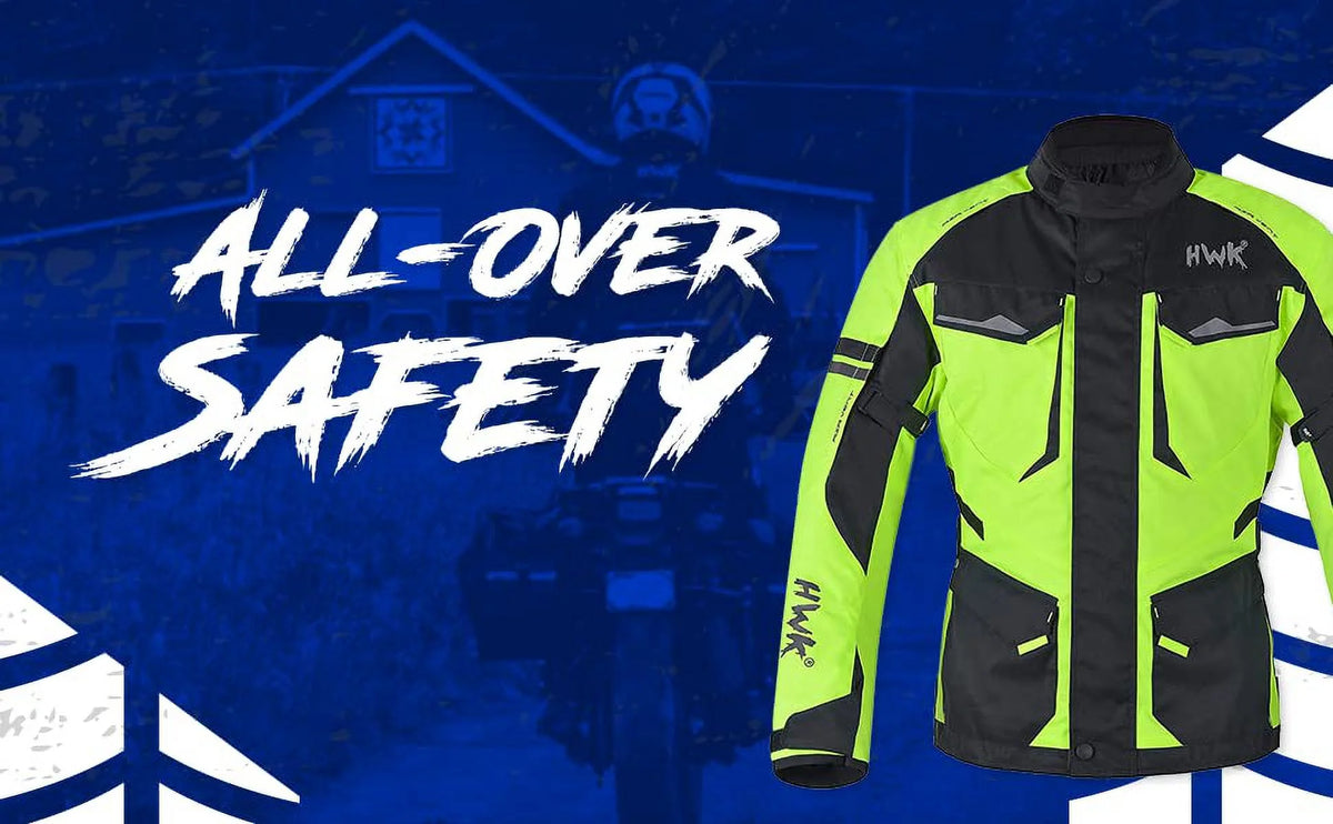 Motorcycle Jacket with Cordura Textile Fabric and Armor Hi-Vis Green XL X113