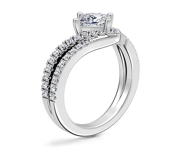 14K White Gold Princess Cut Diamond Solitaire Ring Size 7 G6293