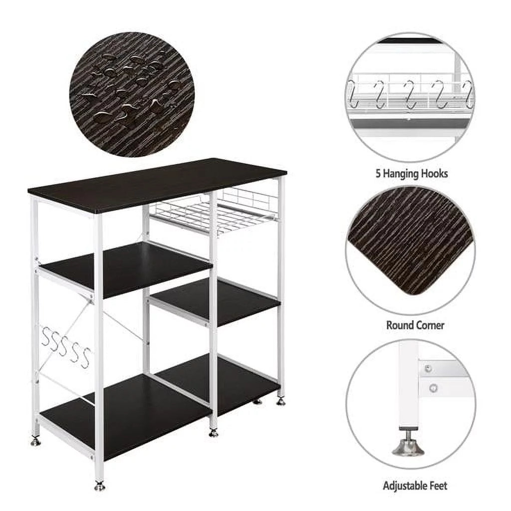 35.5" 3-Tier Kitchen Baker's Rack Dark Brown L3619