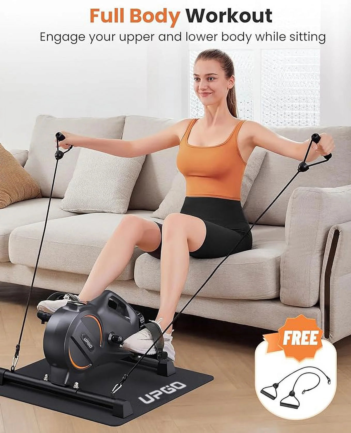 Magnetic Under Desk Bike Pedal Exerciser with LCD Display K517