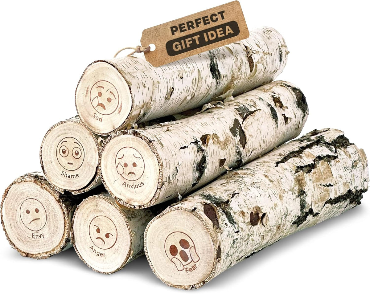 6 Birch Wood Logs V553