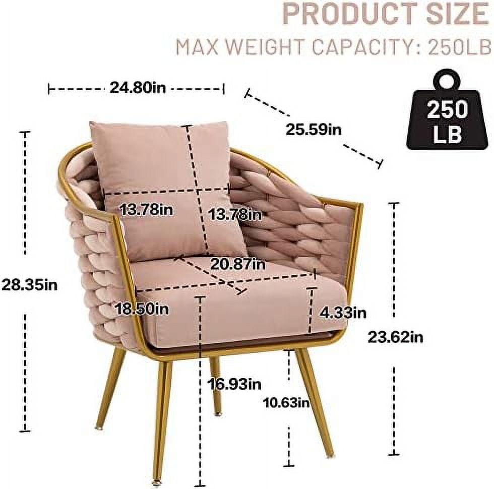 Navy Velvet Accent Chair with Pillow V33655