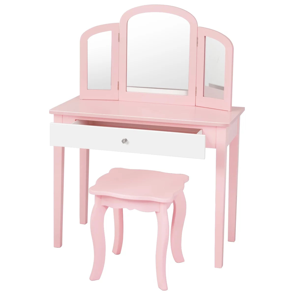 Kids Vanity Set with Mirror White K5788