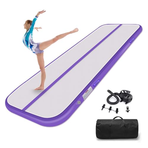 Tumble Track Gymnastics Mat 20ft 4/8 Inch Thick with Electric Pump P276623