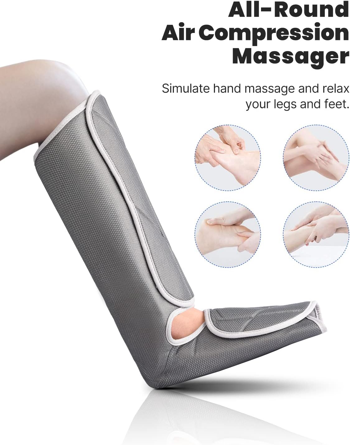 Leg Massager with Handheld Controller 3 Intensity 2 Modes Y67372