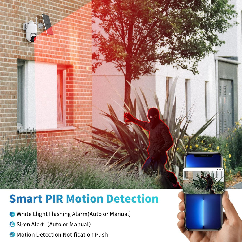 Solar Powered Wireless Security Camera with Color Night Vision S286