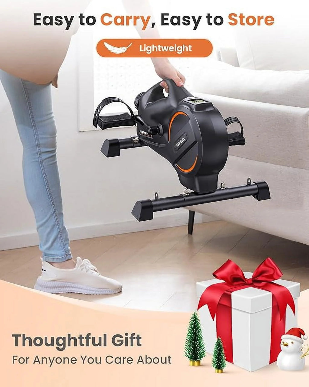 Magnetic Under Desk Bike Pedal Exerciser with LCD Display K517