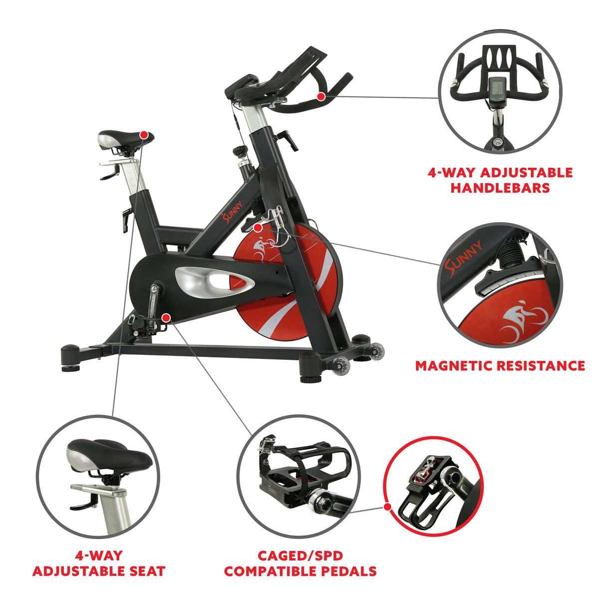 Indoor Cycle Exercise Bike with Device Holder B2105