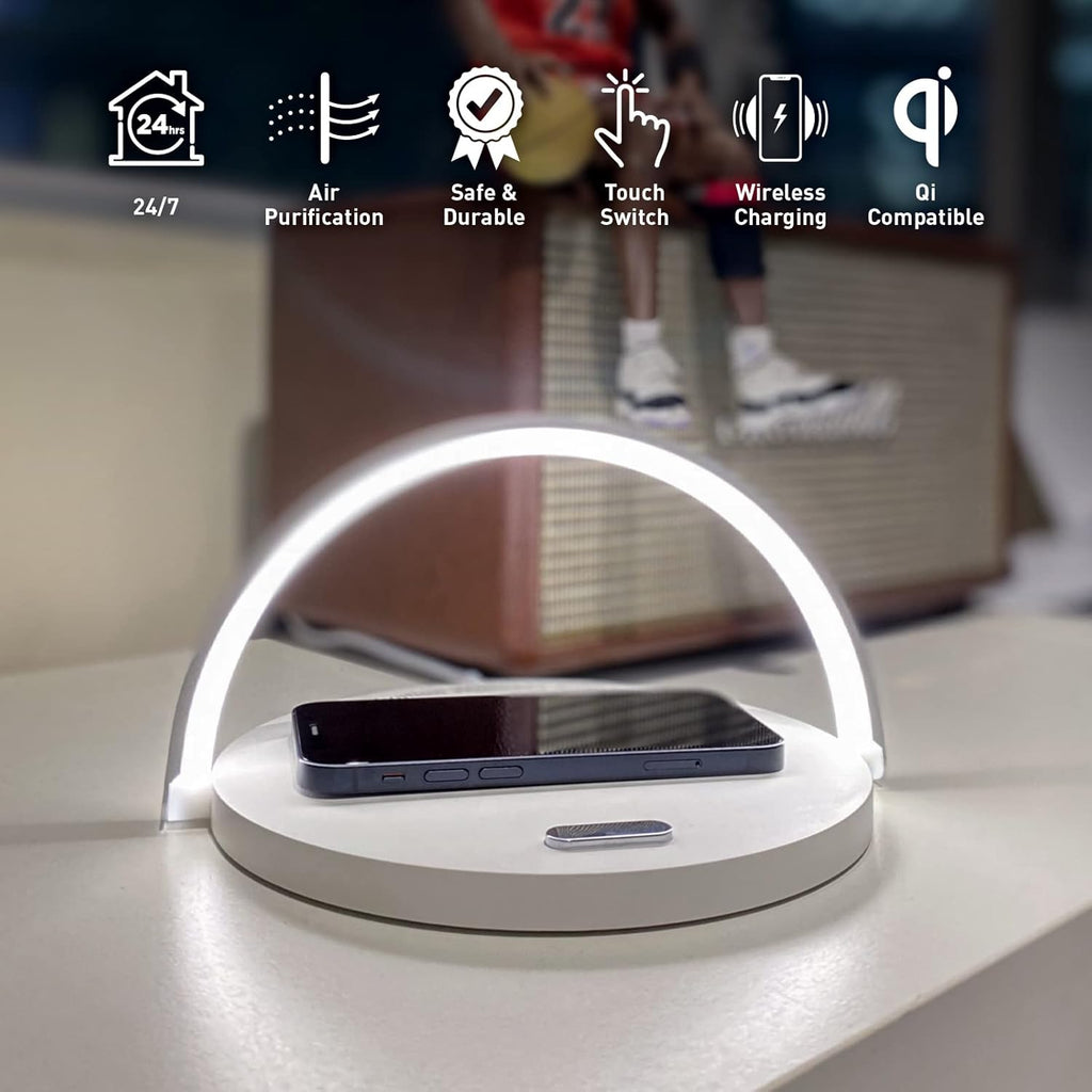 TiO2 Multifunctional Desk Lamp with Wireless Charger, Modern LED Lamp V626589