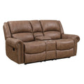 Weathered Brown Reclining Loveseat with Storage and Cupholders R269144