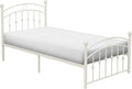 White Metal Platform Bed L30568