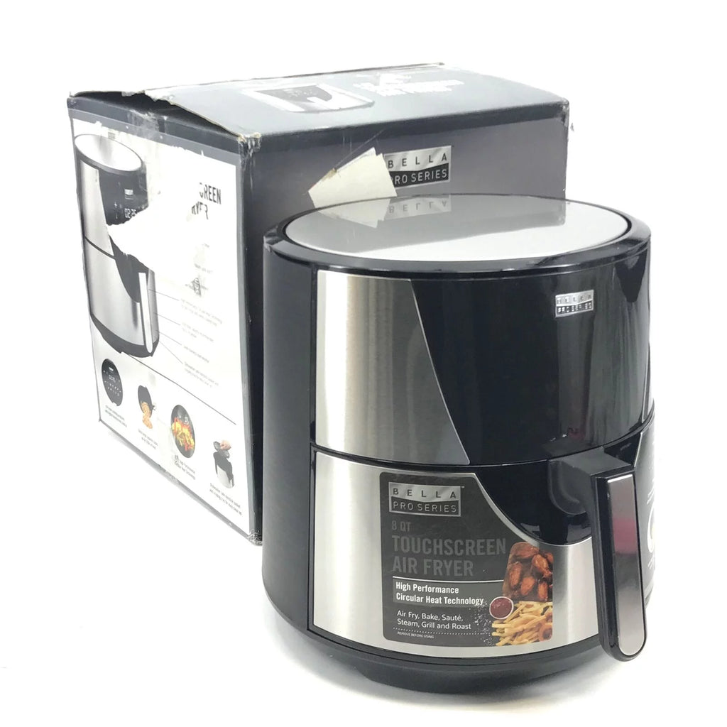 Black Silver 8qt Air Fryer H346