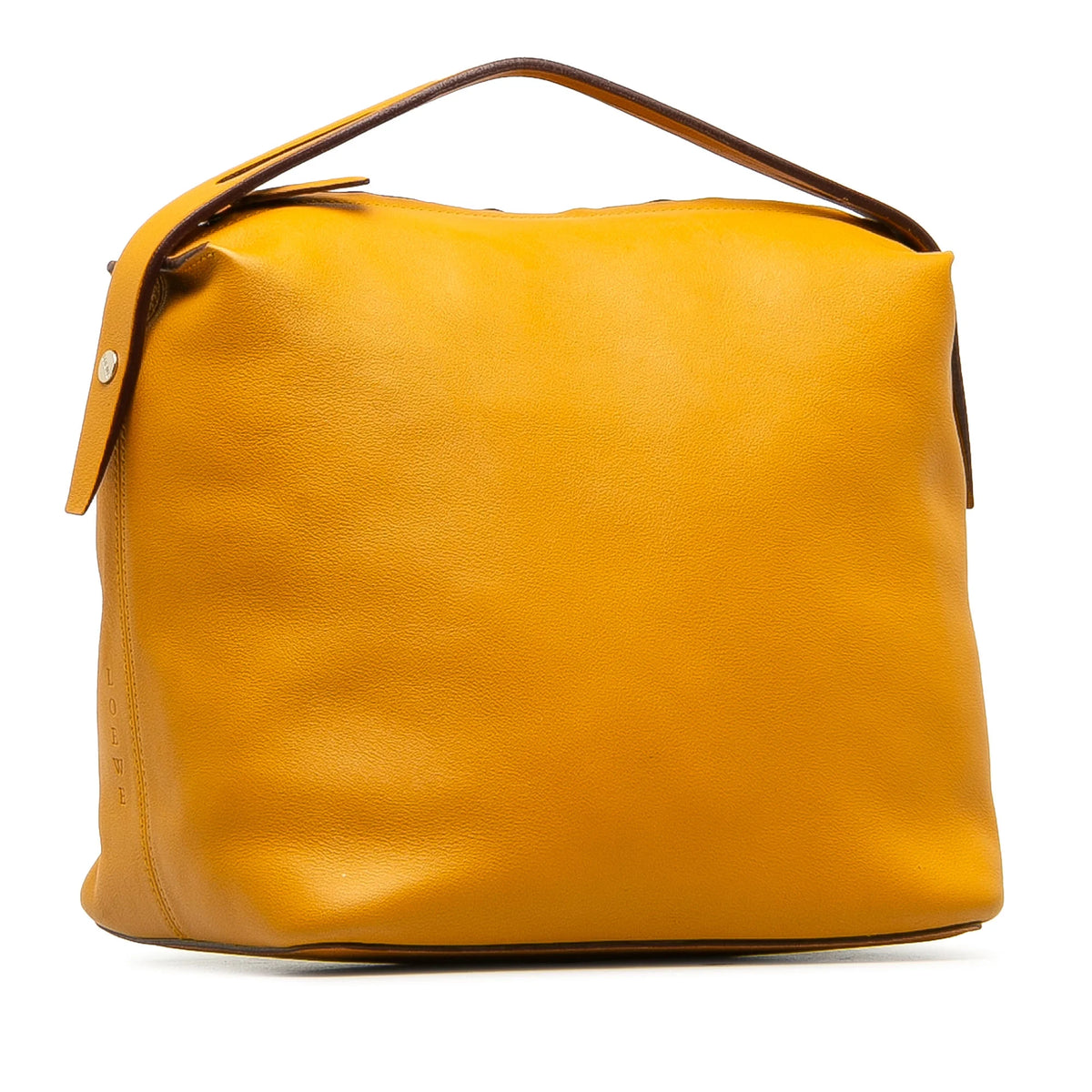 Yellow Calf Leather Top Handle Bag A385