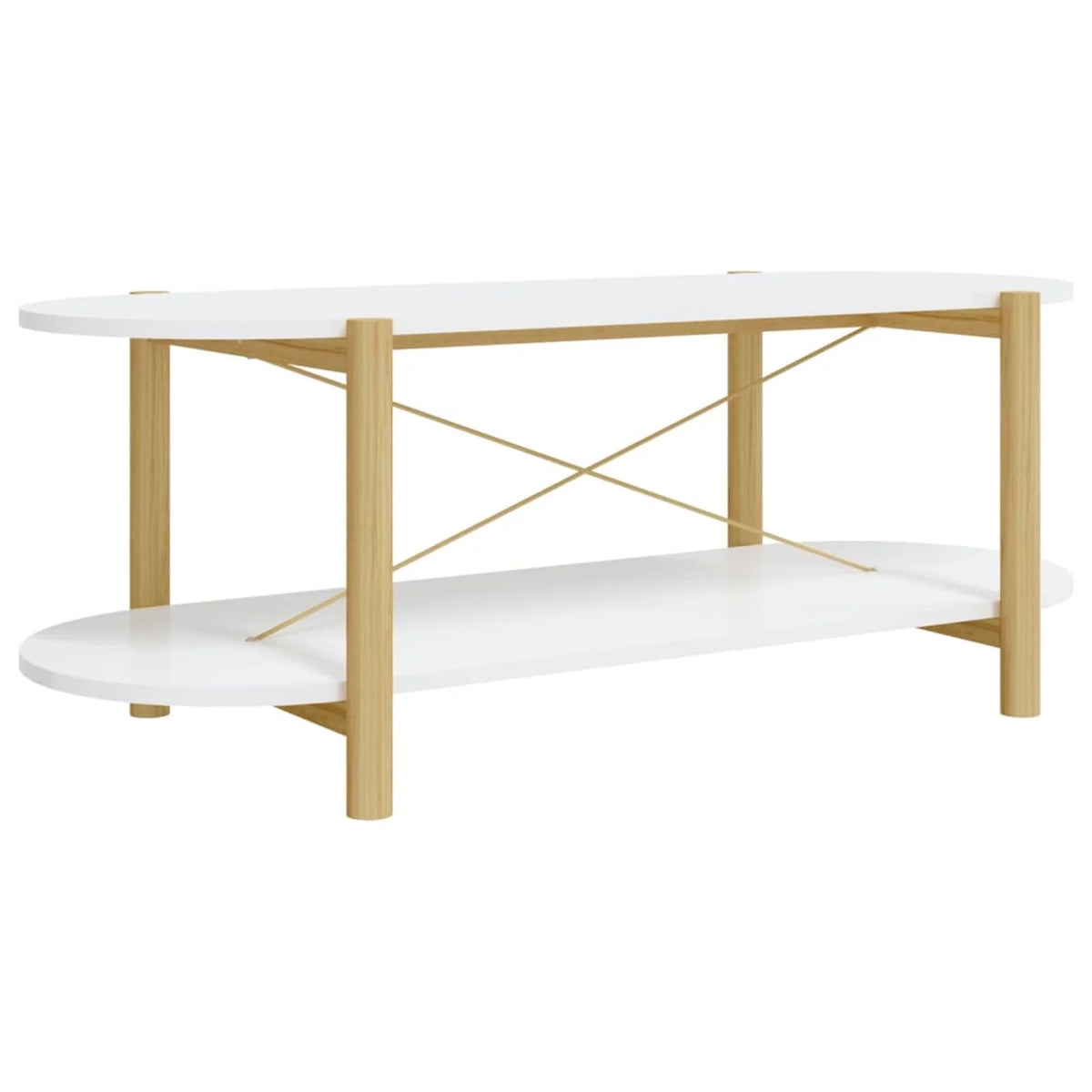 White Engineered Wood Coffee Table Y6794