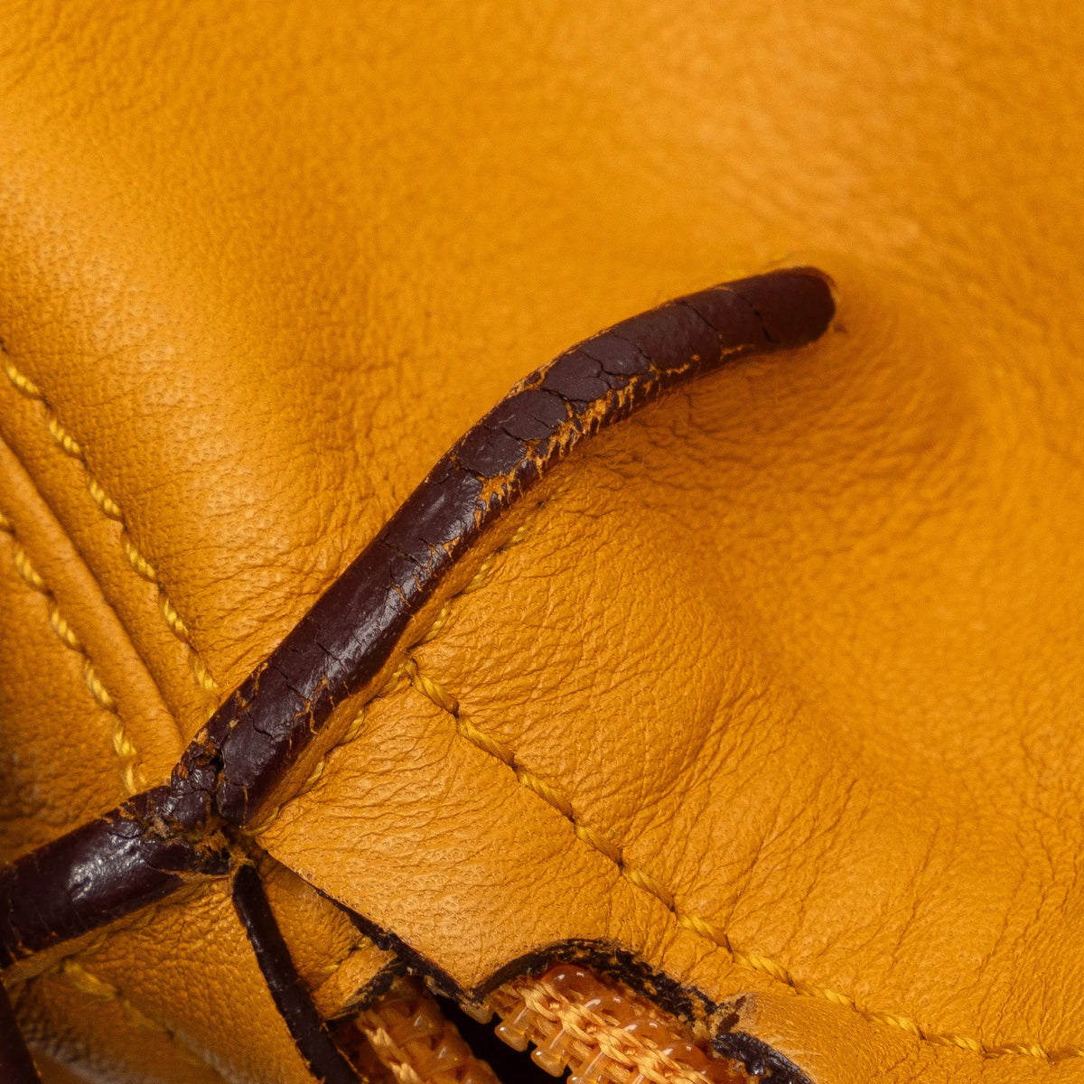 Yellow Calf Leather Top Handle Bag A385